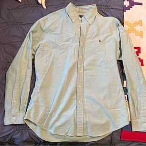Ralph Lauren Mint Green Long-Sleeve Button-Down Shirt